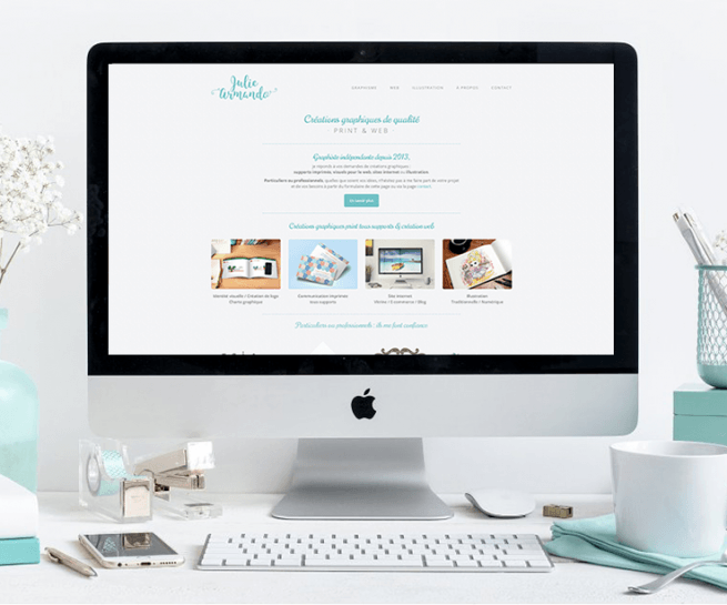Site vitrine Wordpress Julie Armando graphiste
